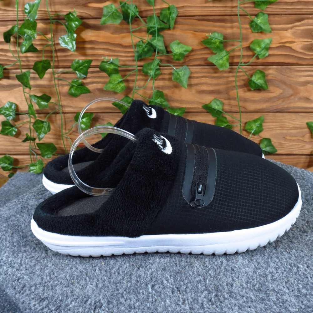 Nike Burrow Women Slipper Mules Size 7 Indoor Outdoor Comfort Black White - Picture 4 of 9